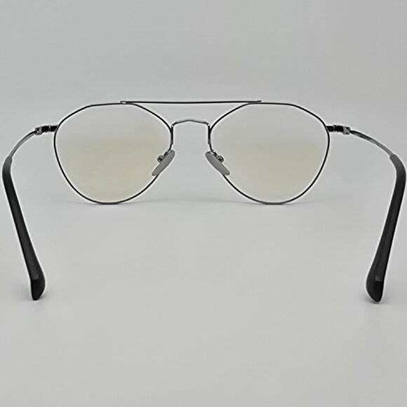 Diff Eyewear Sunday Silver Grey Frame Blue Light Blocking Lens Aviator Glasses - Picture 5 of 15